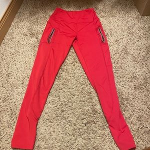 Red leggings from California. Worn only once. Super comfy